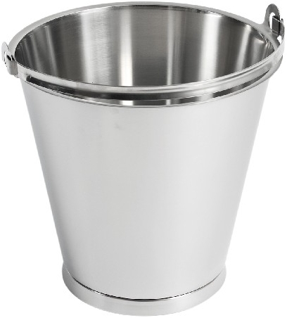 kbelík s podstavou 10 l leštěný