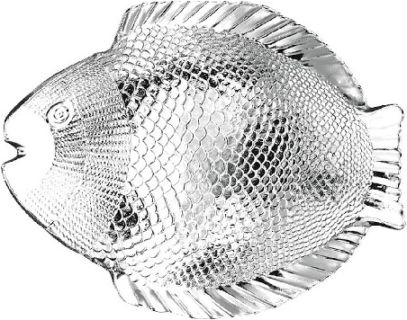 Skeněný talíř na ryby 260x210mm