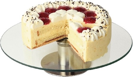 Dortová podstava otočná - skleněná d 300mm