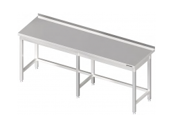 Nerezový pracovní stůl bez police 2400x700x850 mm (svařovaný)