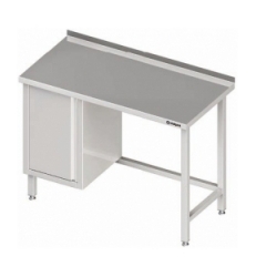 Nerezový stůl se skříňkou (L) bez police 800x600x850 mm
