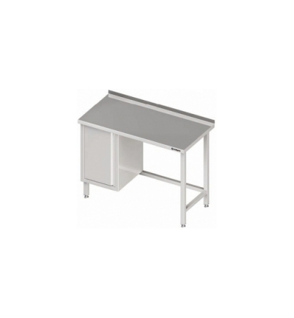 Nerezový stůl se skříňkou (L) bez police 1300x600x850 mm