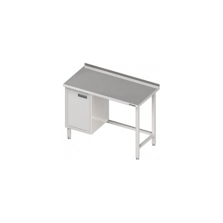 Nerezový stůl se skříňkou (L) bez police 1400x700x850 mm