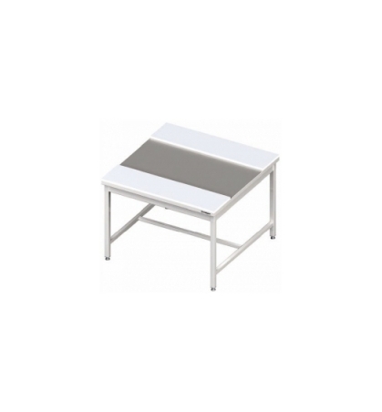 Nerezový stůl s dvěma polyetylenovými deskami 1200x1200x850 mm (montovaný)
